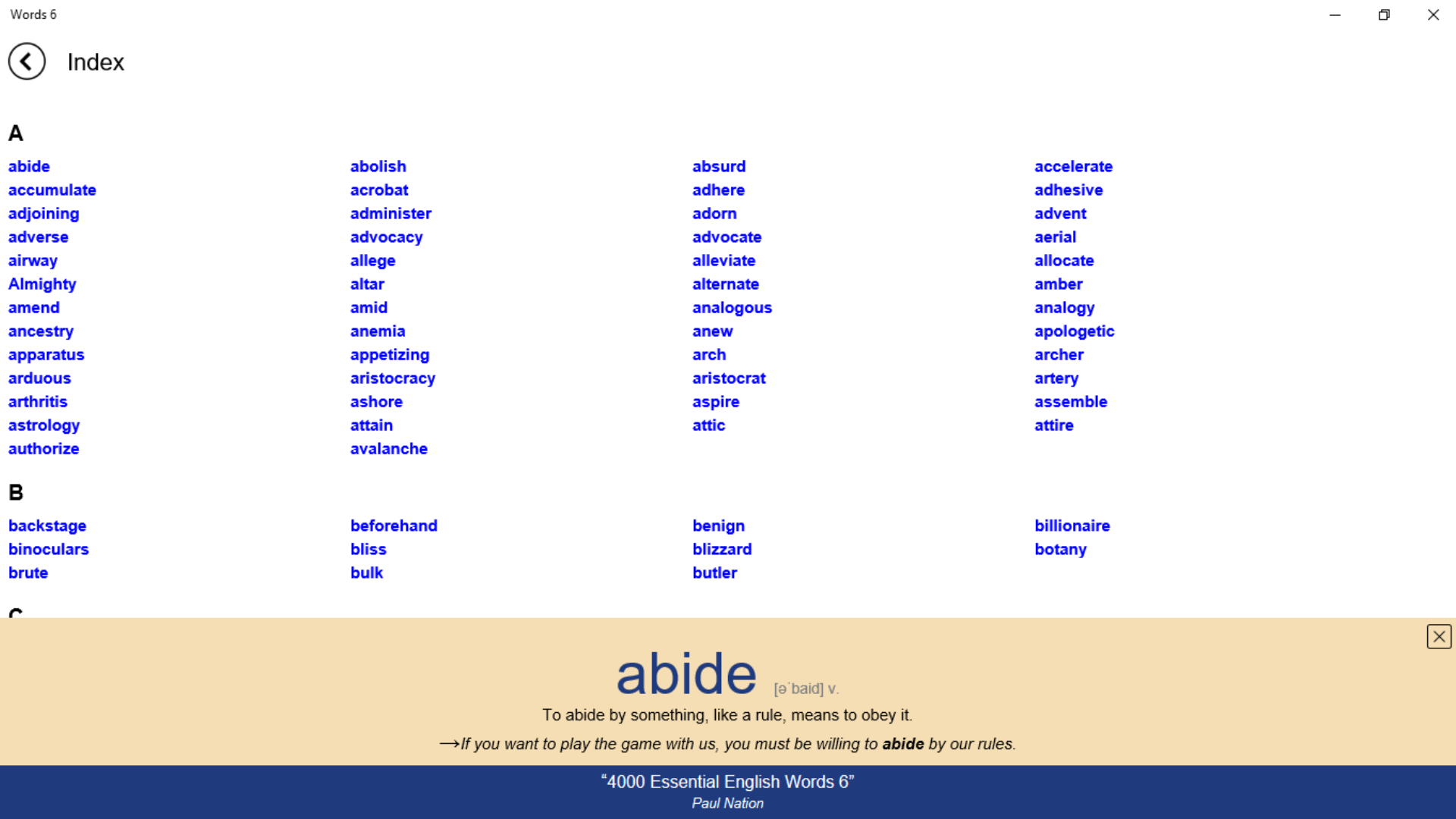 4000 Essential English Words 6 - App on Amazon Appstore